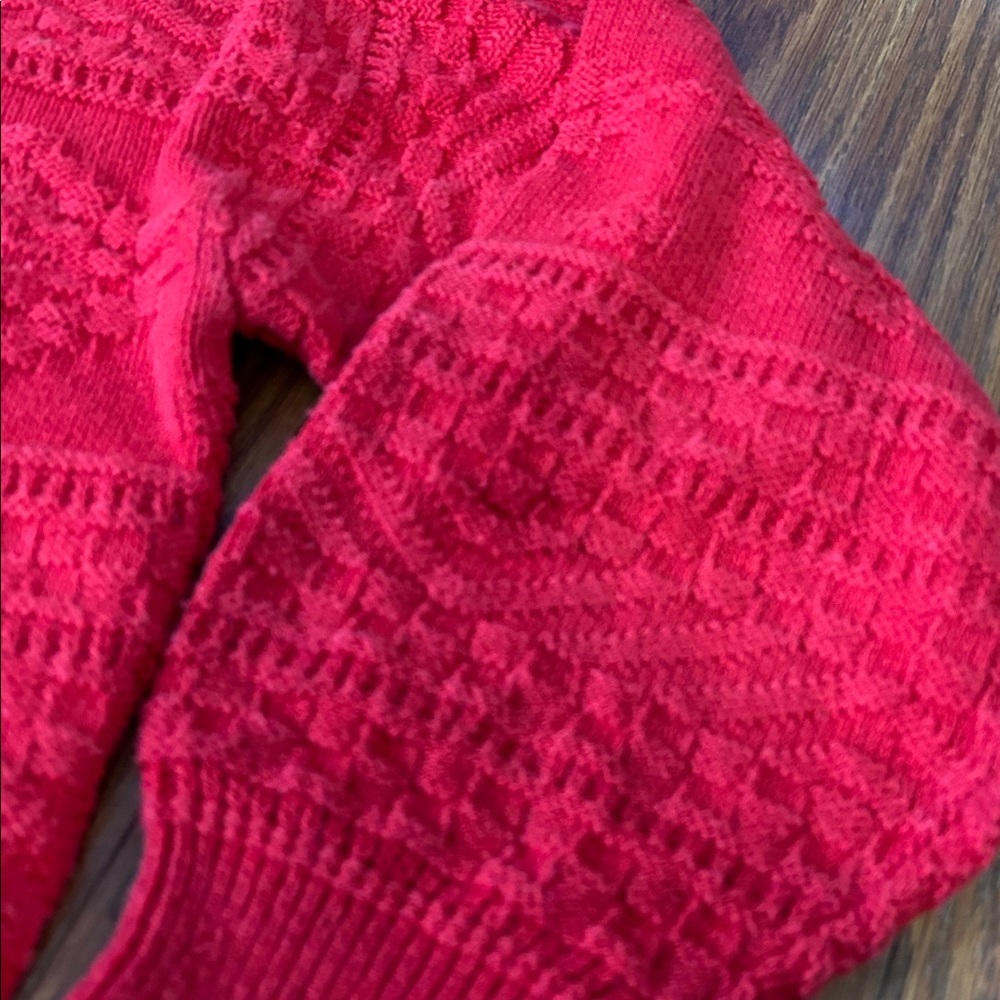 Vintage 90s Jack Tar Made In The USA Cable Knit Textured Kids Sweater Size 5/6 - Picture 3 of 6